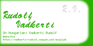 rudolf vadkerti business card